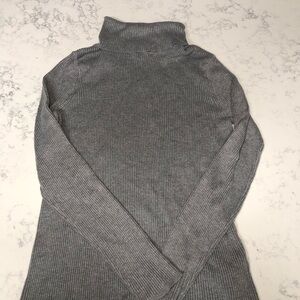 Gray Ribbed Turtleneck Sweater Size 14/16 or Small